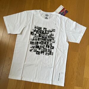 L 機動戦士ガンダム 名場面 ☆ 40周年 半袖 Tシャツ 白 ☆ ユニクロ UNIQLO