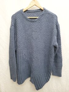 ◇ PATTERN TORSO パターントルソ antiqua デザインニット 長袖 セーター サイズF ネイビー レディース P