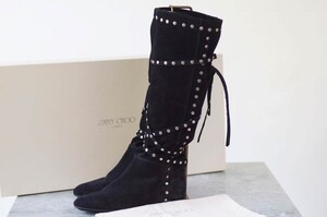 Jimmy Choo ジミーチュウ ブーツ 102WALK ロングブーツ スタッズ ストラップ