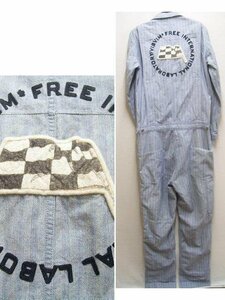 即決[M]visvim 初期 GOODWOOD COVERALL つなぎ ツナギ ジャンプスーツ オールインワン ストライプ デニム VS0001360 パンツ■R263