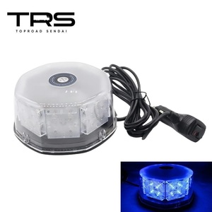 TRS 32LED パトライト ブルー 12/24V共用 強力マグネット パターン切替可能 回転灯 315212