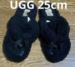 UGG アグ　サンダル　25センチ　シープスキン 黒