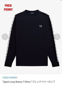 【人気】FRED PERRY　フレッドペリー　Taped Long Sleeve T-Shirt　ロンT　テープロゴ　月桂樹ロゴ　ユニセックス　クルーネック　M4621