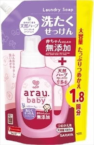 まとめ得 アラウベビー 洗たくせっけん詰替1300ML サラヤ 衣料用洗剤・自然派 x [6個] /h