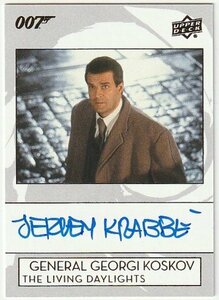 UPPER DECK 007 JAMES BOND COLLECTION Jeroen Krabbe Auto 直筆サインカード