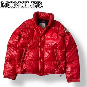 MONCLER モンクレール ダウンジャケット EVEREST エベレスト フード収納 2way デカワッペン 赤 サイズ1 S相当 d220