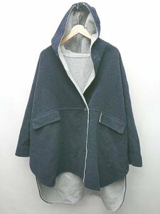 ◇ SHIPS any シップス エニィ ボタンレス 長袖 ジャケット コート ネイビー レディース P