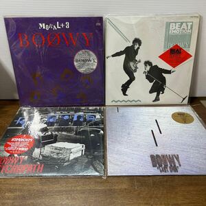 LP レコード BOOWY 4枚セット BEAT EMOTION/LAST GIGS/MORAL+3/PSYCHOPATH (2-2