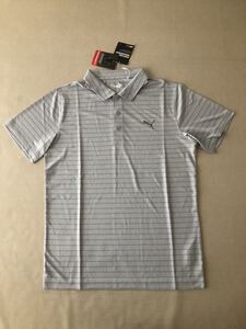 送料無料◆新品◆プーマ ゴルフ DRYCELL ボーダー柄 半袖シャツ◆(M)◆579171-02◆PUMA GOLF