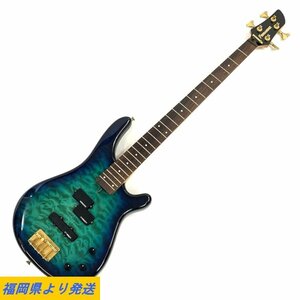 FERNANDES フェルナンデス エレキベース グリーン系 アンプ出力OK ※弦なし 動作/状態説明あり★ジャンク品【福岡】