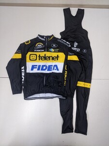 12．未使用 大きいサイズ telenet fidea タグ付き 裏起毛 サイクリング ジャージ 上下 セットアップ ジャケット パンツ メンズXXXLy603