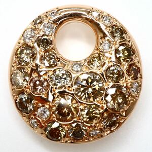 1円〜!!KASHIKEY(カシケイ)美品!!▼K18 天然ダイヤモンドパヴェペンダントトップ▼N 約4.6g diamond pendant jewelry EE7/FA0S422