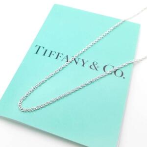 美品 Tiffany&Co. ティファニー ミディアム シルバー ネックレス チェーン SV925 45㎝ YO131