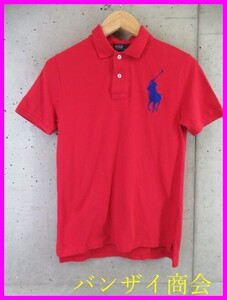 【送料300円可】2260s11◆ボーイズサイズ◆Ralph Lauren ラルフローレン ビッグポニー 半袖ポロシャツ M/ジャケット/ゴルフ/キッズ/子供服