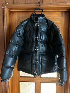 A BATHING APE CLASSIC DOWN JACKET BLACK アベイシングエイプ　レザーダウンジャケット 2024年11月2日発売 ダウンジャケット　サイズM