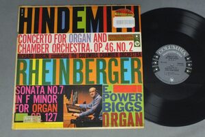 ●米LP E.POWER BIGGS-RICHARD BURGIN/HINDEMITH-CONC. FOR ORGAN&CHAMBER ORCH.●