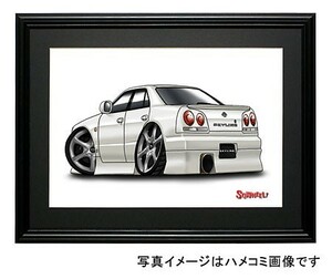 イラスト R34スカイライン（4Dr・白）