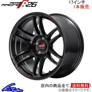 MID RMPレーシング R26 1本販売 ホイール インプレッサ【17×7J 5-100 INSET48 ブラック】GP2/GP3/GP6/GP7/GJ2/GJ3/GJ6/GJ7 RMP RACING