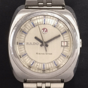 ラドー ライジングスター 11894/1 自動巻き 腕時計 メンズ デイト 社外ブレス ヴィンテージ 稼働 RADO QR012-424