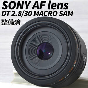 SONY AF単焦点レンズ DT 2.8/30 MACRO SAM Aマウント用 整備済