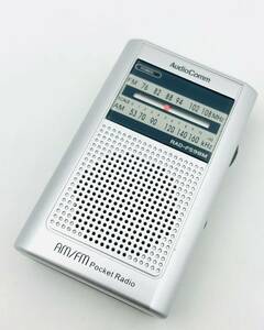 A-2◯AM/FMラジオ　RAD-F598M オーム電機　AudioComm◯ポケットラジオ コンパクトラジオ ポータブルラジオ