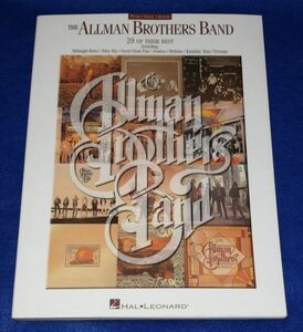 ○○　オールマン・ブラザーズ・バンド　THE ALLMAN BROTHERS BAND　29曲　ピアノ・ヴォーカル・ギター譜　輸入楽譜　　B0204P27