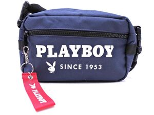 PLAYBOY プレイボーイ 2WAY ショルダー バッグ 紺 ■■ ☆ eja7 レディース