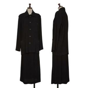 イッセイミヤケISSEY MIYAKE ポリプリーツセットアップ 黒M