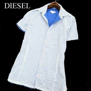 DIESEL ディーゼル 春夏 カットオフ★ ドット 総柄 半袖 シャツ Sz.S　メンズ　A2T08752_7#A