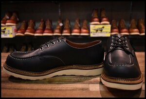 【11D 美品 10年】レッドウィング 8106 オックスフォード 黒 ブラッククローム モックトゥ ローカット 短靴 ブーツ redwing HOPESMORE