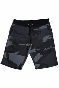 【1PIU1UGUALE3】ウノピュウノウグァーレトレ sweat shorts 鹿子 スウェット ショートパンツ カモフラ 3 ブラック mono camo 美品 34100円