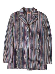 (D) MISSONI ミッソーニ イタリア製 ニット ジャケット マルチカラー レディース (ma)