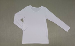 UNIQLO　ヒートテック　キッズ　150　クルーネック　長袖　白　ユニクロ　男女兼用