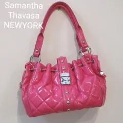 Samantha ThavasaNEWYORK エナメル　ショルダーバッグ