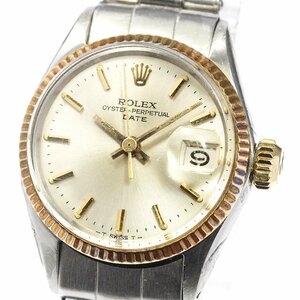 ☆訳あり 【ROLEX】ロレックス オイスターパーペチュアル デイト Cal.1160 6517 自動巻き レディース_715878【ev10】