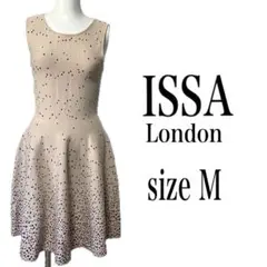 超美品 ISSA London イッサロンドン ドット ニットワンピース