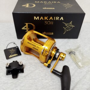 ◇超美品！ 動作快調 okuma Makaira MK-30II オクマ マカイラ レバードラグ 2スピード ローギヤ ハイギヤ切替 レバードラグ 両軸リール◇