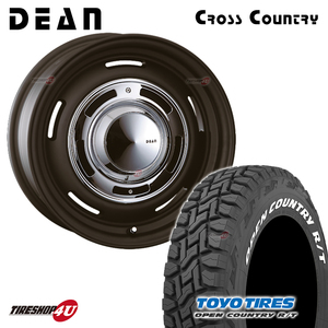 4本セット クリムソン DEAN ディーン クロスカントリー ブラック 14x5.0J 4/114.3 +43 TOYO トーヨー オープンカントリー R/T 165/80R14