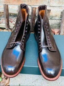 オールデン シガー プレーントウ ブーツ モディファイドラスト 7.5D Aden Cigar plain toe modified ウイスキー ラベロ