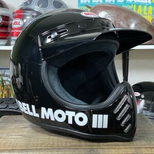 ★BELL Moto-3 CLASSIC GLOSS BLACK ベル モト3 復刻版 オフロードヘルメット グロスブラック/XL◆バイク フルフェイス ジェット 即納