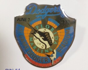 MLB FLORIDA MARLINS フロリダ・マーリンズDODGERS 1993 ピンバッジ メジャーリーグベースボール 検 非売品 PINS ピンズ NEWERA ニューエラ