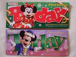 TDL TDS TDR ディズニー☆2014/12月 Today 12/1～12/25 クリスマス☆即決!! ミニー ミッキー サンタ PayPay ペイペイ