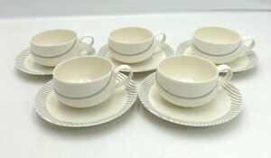 HOYA カップ＆ソーサー 5客 New Ivory JAPAN ホワイト 茶器 コーヒー 椀皿 ニューアイボリー ティ 【道楽札幌】