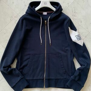 大きいサイズ XL● MONCLER GAMME BLEU モンクレール ガムブルー byトムブラウン ジップ パーカー スウェット ジャケット ITALY製 ネイビー