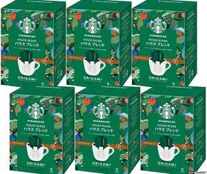 スターバックス 「Starbucks（R)」 ハウスブレンド （箱）オリガミ パーソナルドリップ コーヒー （5袋入）×6箱