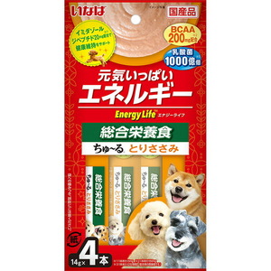 いなばペットフード Energy Lifeちゅ～る とりささみ 14g×4本 犬用おやつ