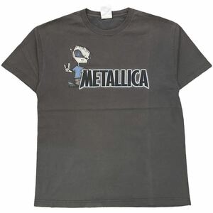 00s METALLICA Tシャツ L グレー プリント ロゴ グラフィック バンド ロック メタル バンT 半袖 USA メタリカ ヴィンテージ 