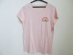 (39797)GAP　ギャップ　半袖　Tシャツ　カットソー　ピンク　M　タグ付き