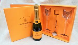 ヴーヴクリコ イエローラベル ブリュット ハーフボトル375ml シャンパングラスセット CHAMPAGNE Veuve Clicquot Ponsardin BRUT ①