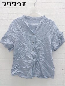 ◇ BEAUTY & YOUTH UNITED ARROWS スタンドカラー 半袖 シャツ ブラウス グレー 系 レディース